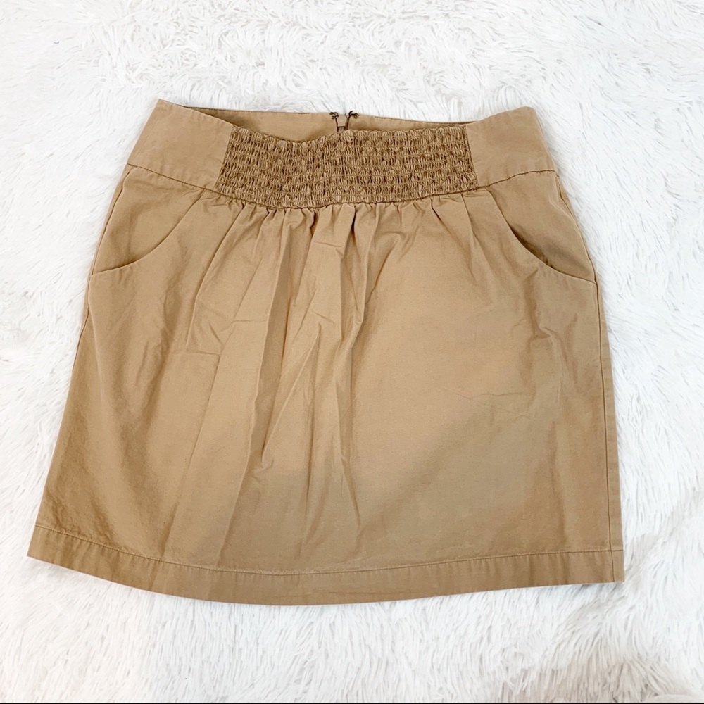 Gianni bini women 0 chino mini‎ skirt smocked front